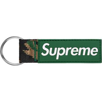 Accesorios Supreme Webbing Keychain Verde | Supreme 447LH